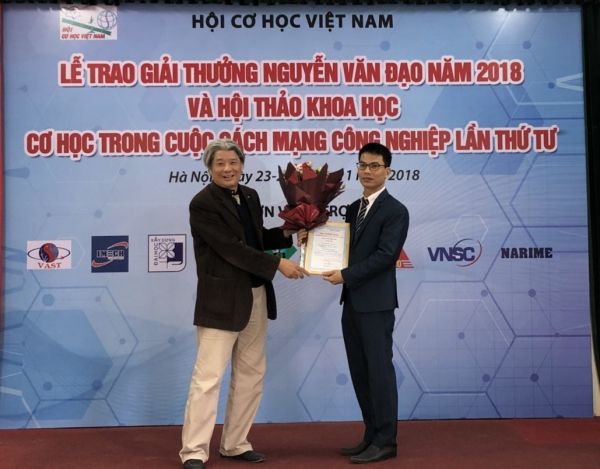 GV trẻ ĐHBK Hà Nội đạt giải thưởng danh giá nhất của ngành Cơ học Việt Nam
