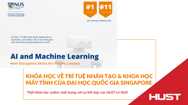 Cơ hội nhận HB Toàn Phần Khóa học về AI của Đại Học Quốc Gia Singapore (NUS) 2021