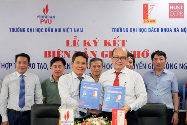 Bách khoa Hà Nội ký Biên bản ghi nhớ hợp tác với Trường Đại học Dầu khí Việt Nam