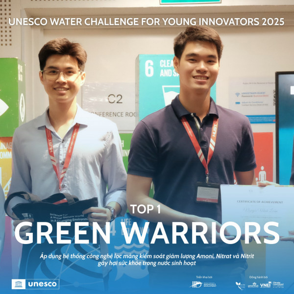 NCKH của sinh viên Bách khoa đạt Top 3 UNESCO Water Challenge 2025: Khởi đầu từ một email!