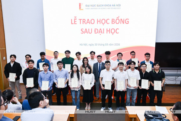 Bách khoa Hà Nội trao 4 tỷ đồng học bổng sau đại học, miễn học phí cho tất cả NCS trúng tuyển từ 2026