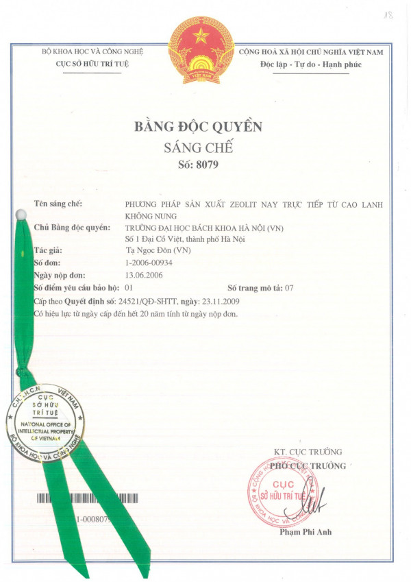 Phương pháp sản xuất zeolit NaY trực tiếp từ cao lanh không nung