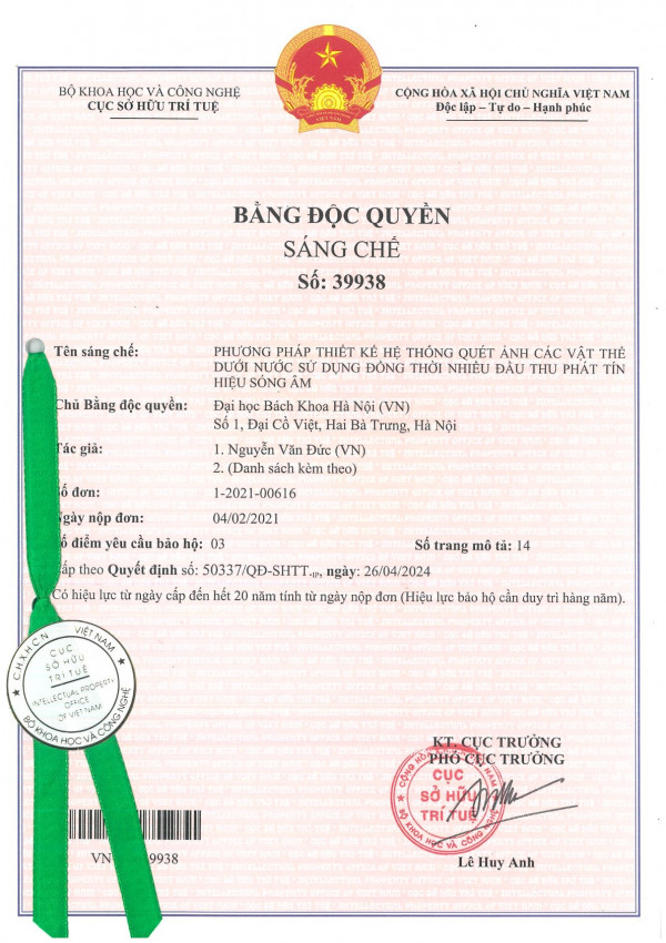 Kiến trúc hệ thống quét tín hiệu sonar 3D chủ động với độ phân giải cao