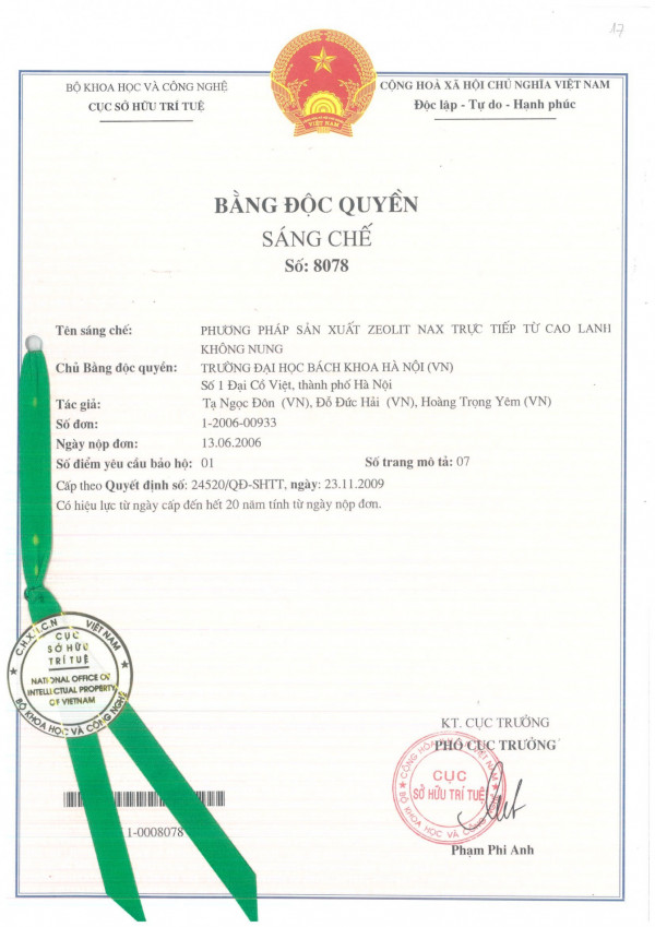 Phương pháp sản xuất zeolit NaX trực tiếp từ cao lanh không nung