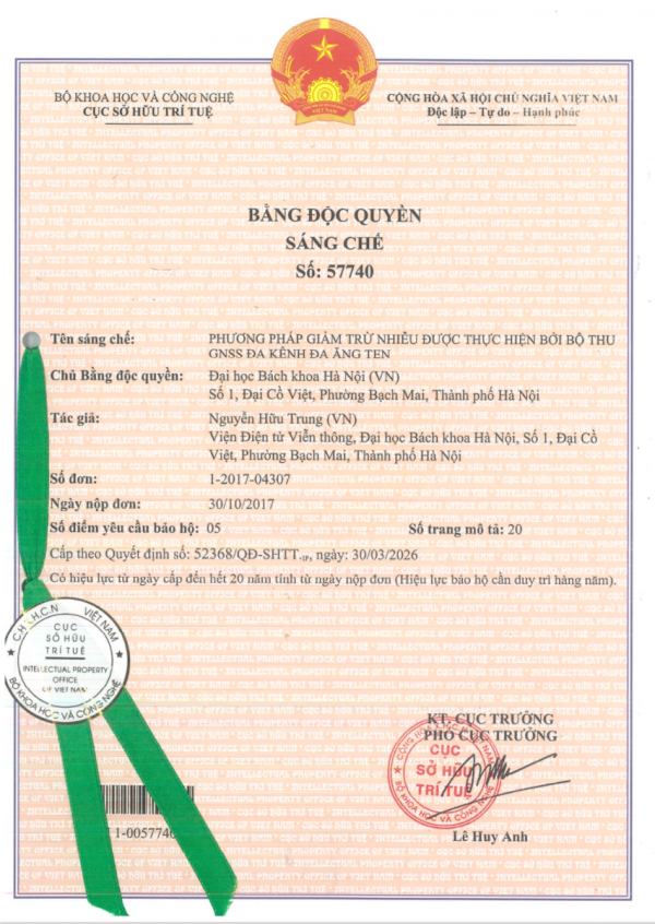 Bộ thu GNSS (hệ thống vệ tinh định vị toàn cầu) đa kênh đa...