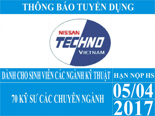 Tuyển dụng 70 vị trí kỹ sư dành cho sinh viên các ngành kỹ thuật tại công ty Nissan Techno Việt Nam
