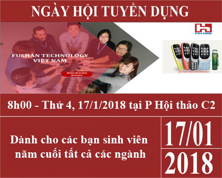 Hội thảo tuyển dụng dành cho sinh viên năm cuối tất cả các ngành của Công ty TNHH Fushan Technology VN