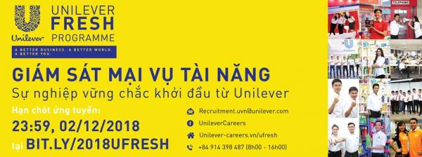 Chương trình tuyển dụng giám sát mại vụ tài năng của công ty Unilever dành cho sinh viên kỹ thuật kinh doanh giỏi
