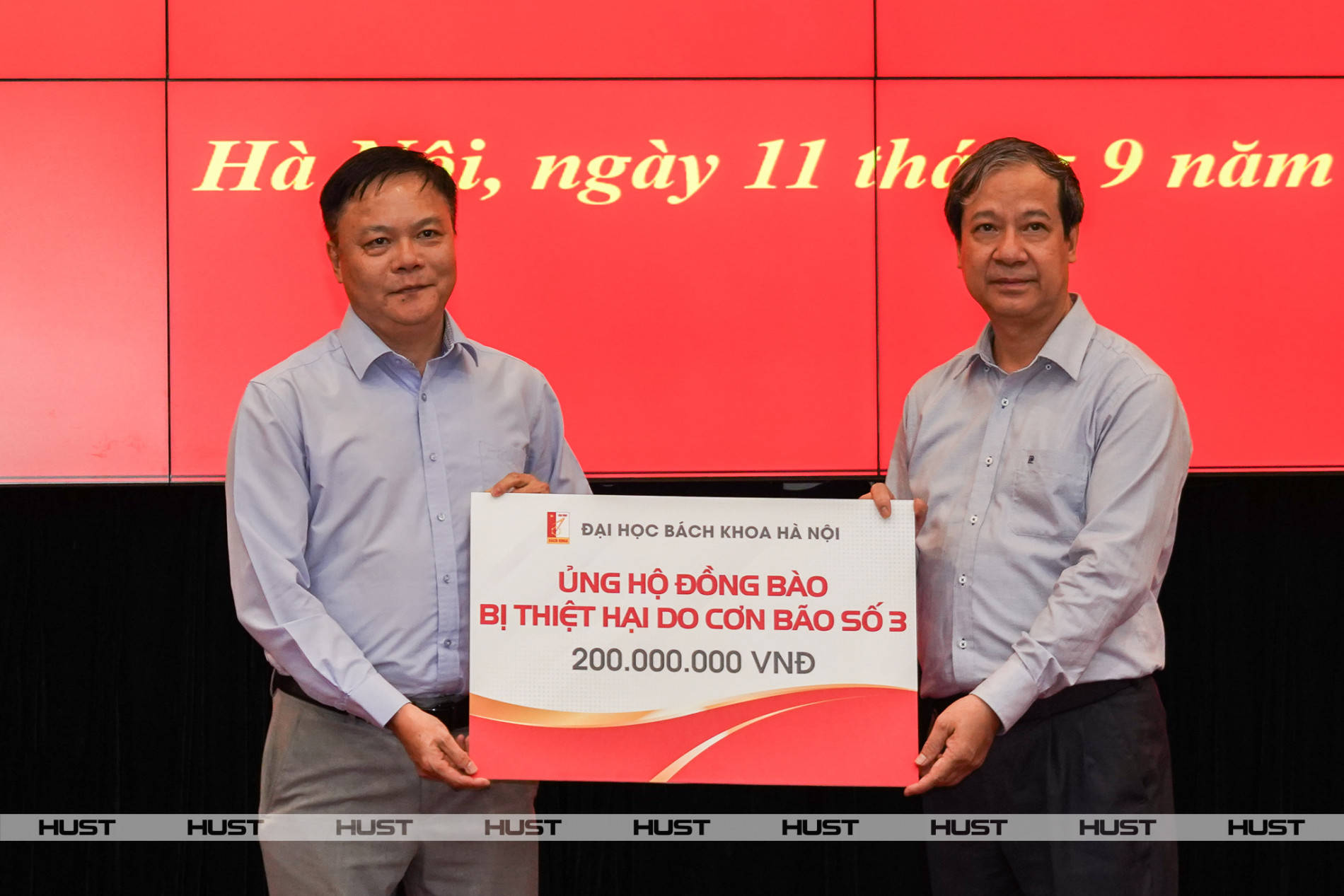 Đại học Bách khoa Hà Nội ủng hộ đồng bào phía Bắc bị thiệt hại do bão lũ 200 triệu đồng