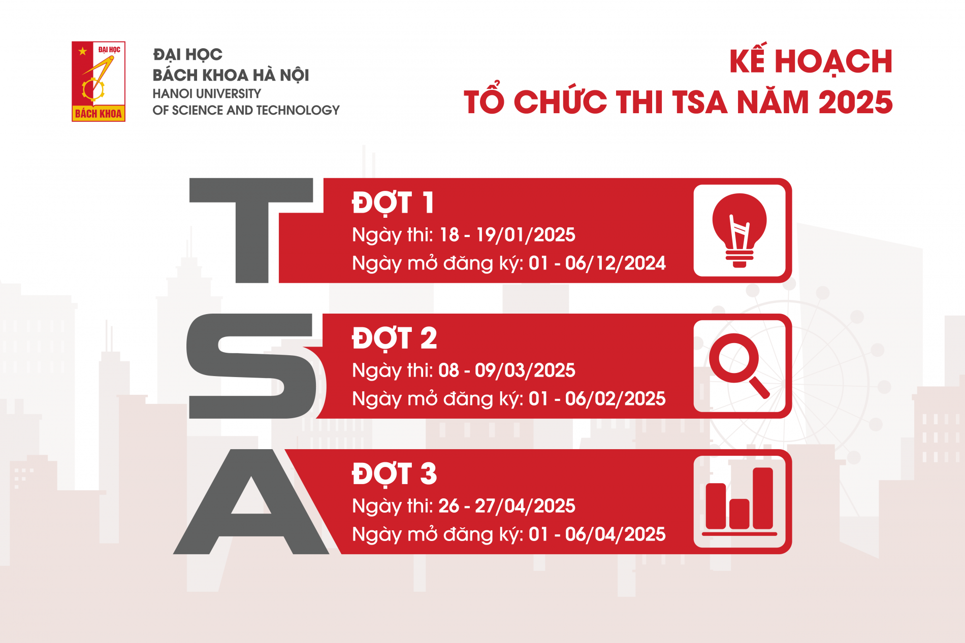 HUST công bố lịch thi TSA 2025 và ra mắt Cẩm nang thi TSA