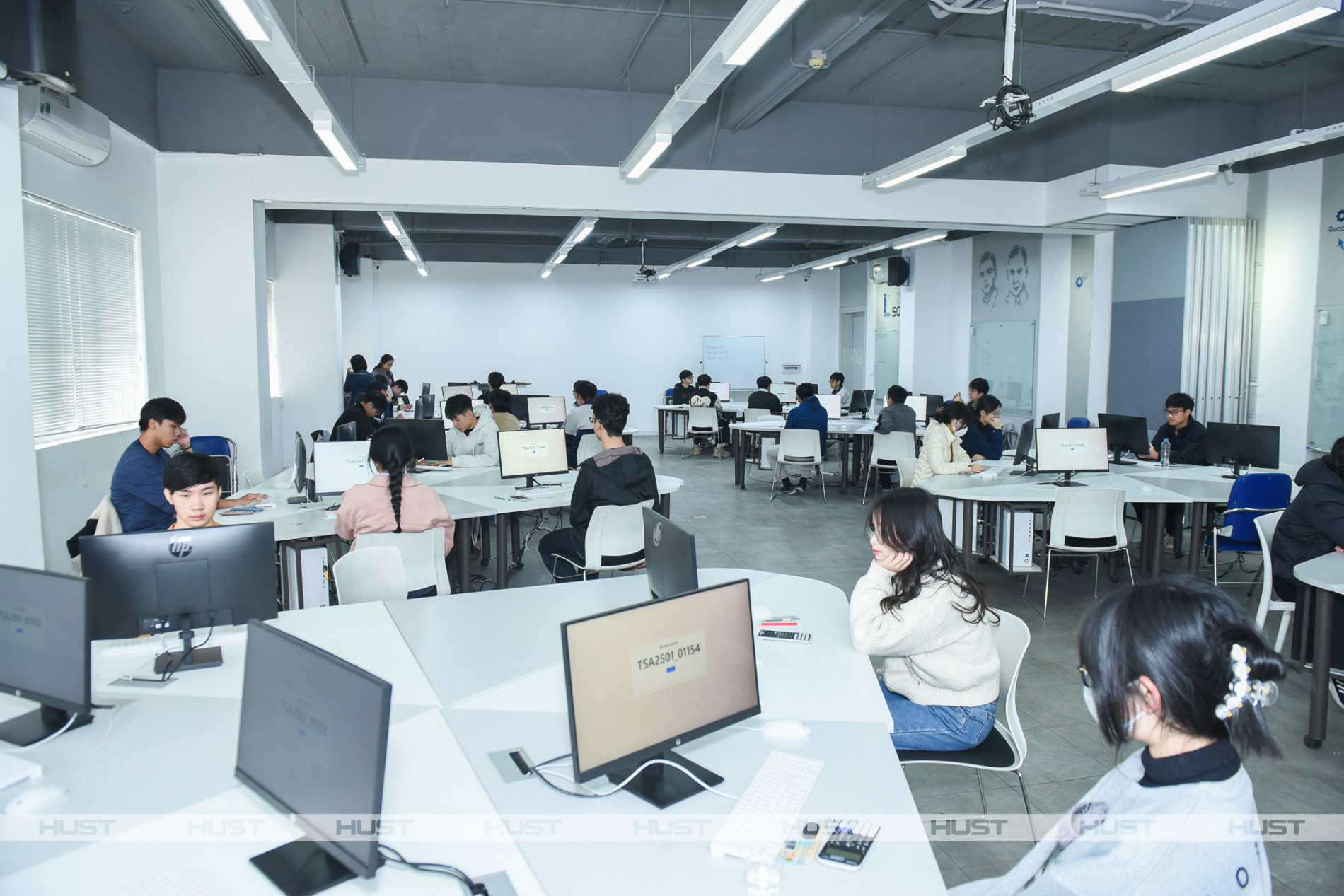 Một phòng thi TSA tại điểm thi Đại học Bách khoa Hà Nội (tháng 1/2025)