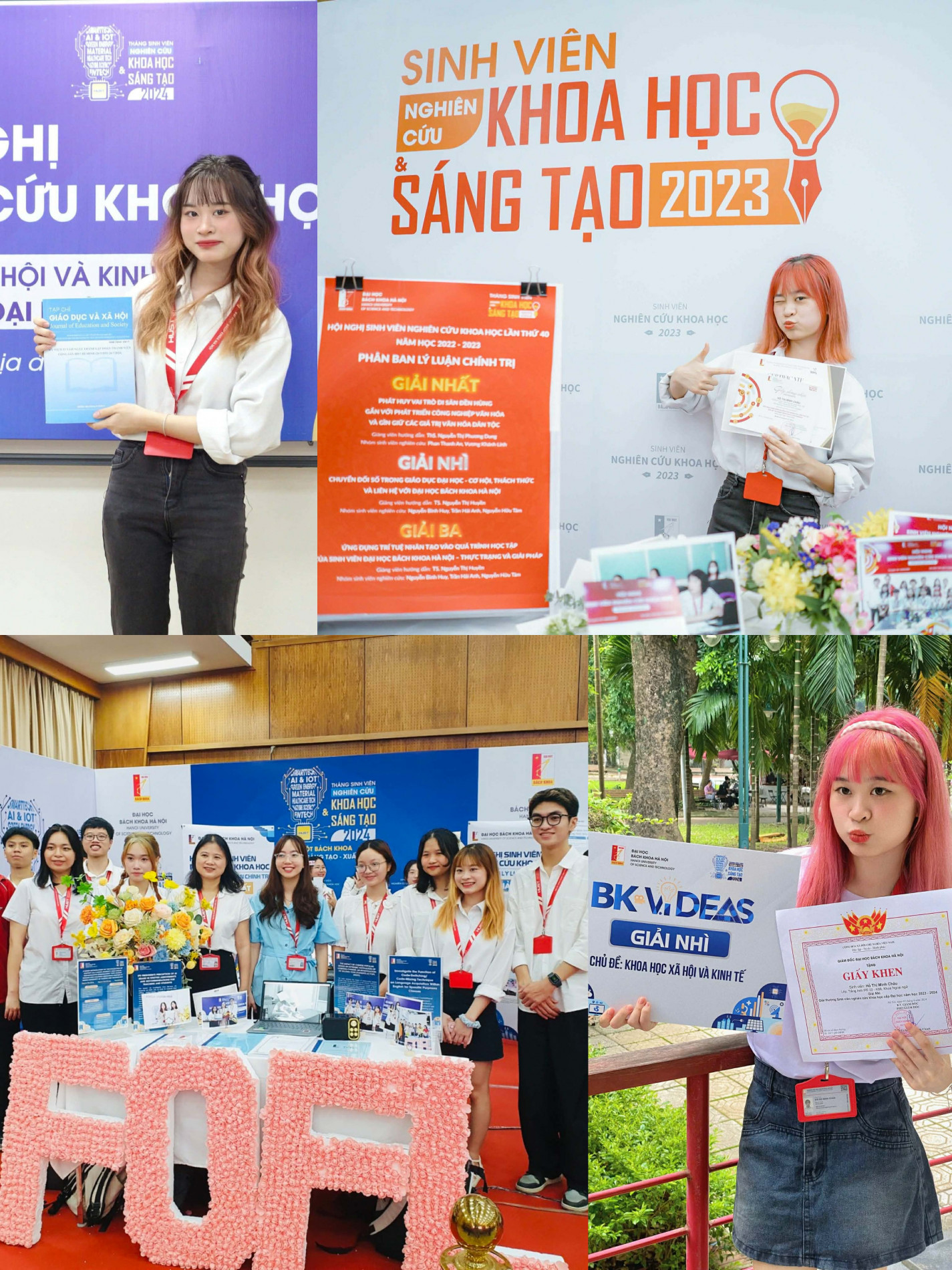 Minh Châu tham gia cuộc thi Sinh viên Nghiên cứu Khoa học cấp Đại học (ĐHBK Hà Nội) năm học 2023 2024 (1)