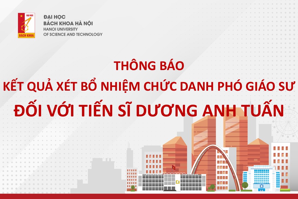 KẾT QUẢ XÉT BỔ NHIỆM CHỨC DANH PHÓ GIÁO SƯ ĐỐI VỚI TIẾN SĨ DƯƠNG ANH TUẤN